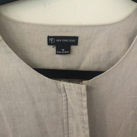 NWOT. New Directions beige cotton/linen blend jacket, size medium - Picture 2 of 8